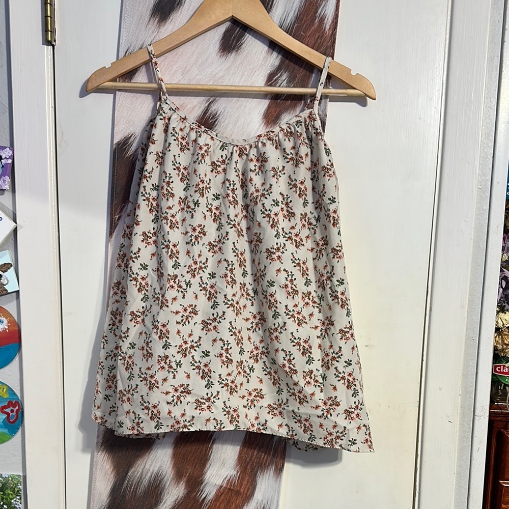 Floral Print Spaghetti Strap Top